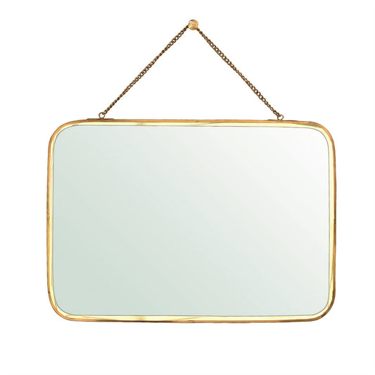 HomeRoots Gold Metal Horizontal Wall Mirror