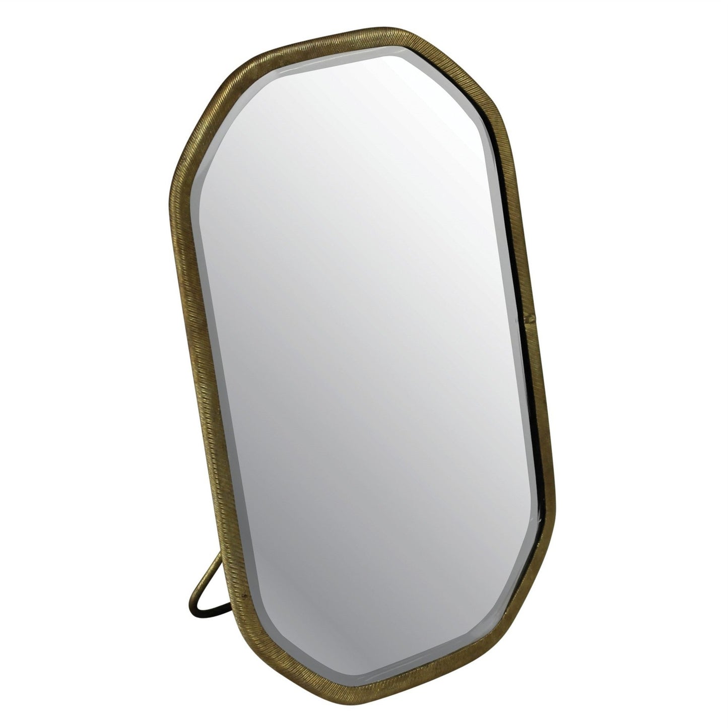 HomeRoots Gold Metal Octagonal Vanity Mirror