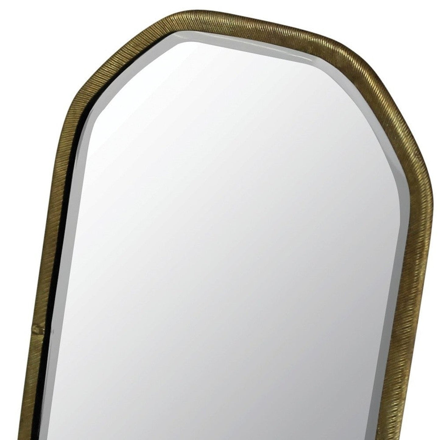 HomeRoots Gold Metal Octagonal Vanity Mirror