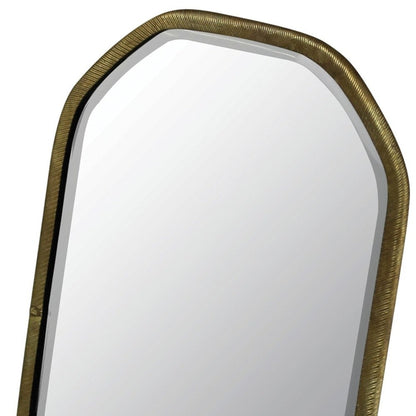 HomeRoots Gold Metal Octagonal Vanity Mirror