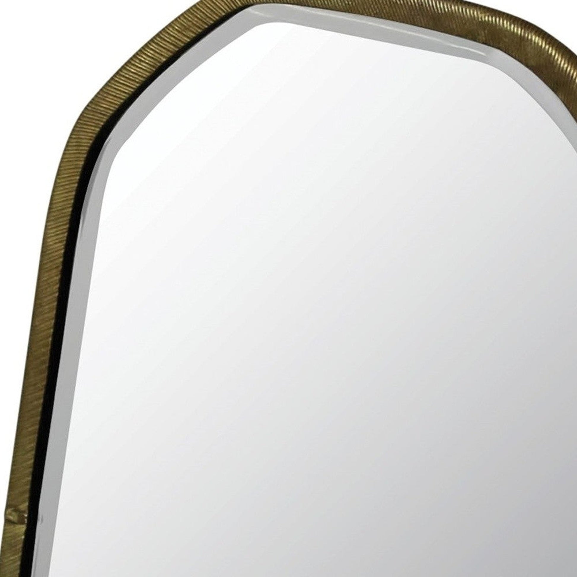 HomeRoots Gold Metal Octagonal Vanity Mirror