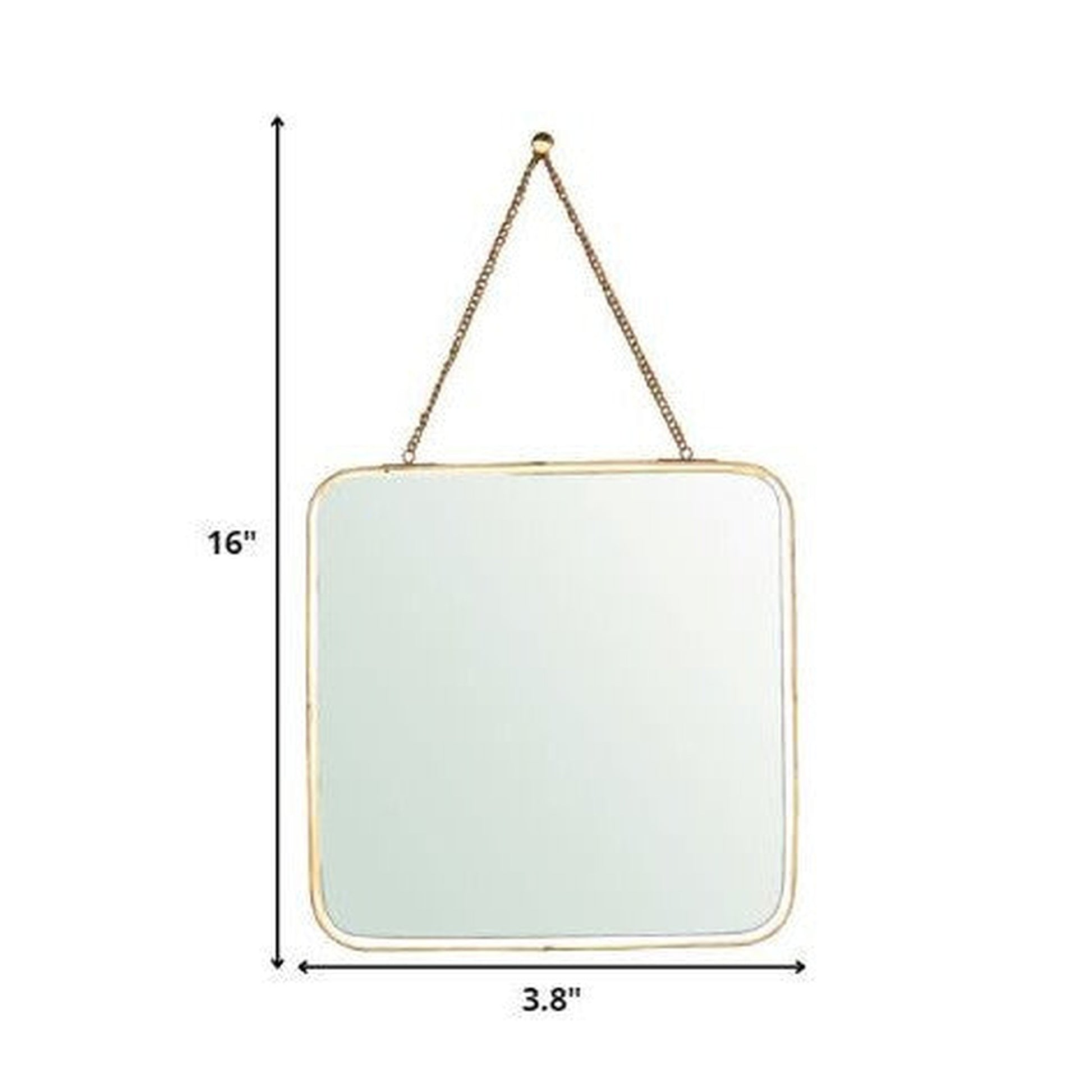 HomeRoots Gold Metal Square Wall Mirror
