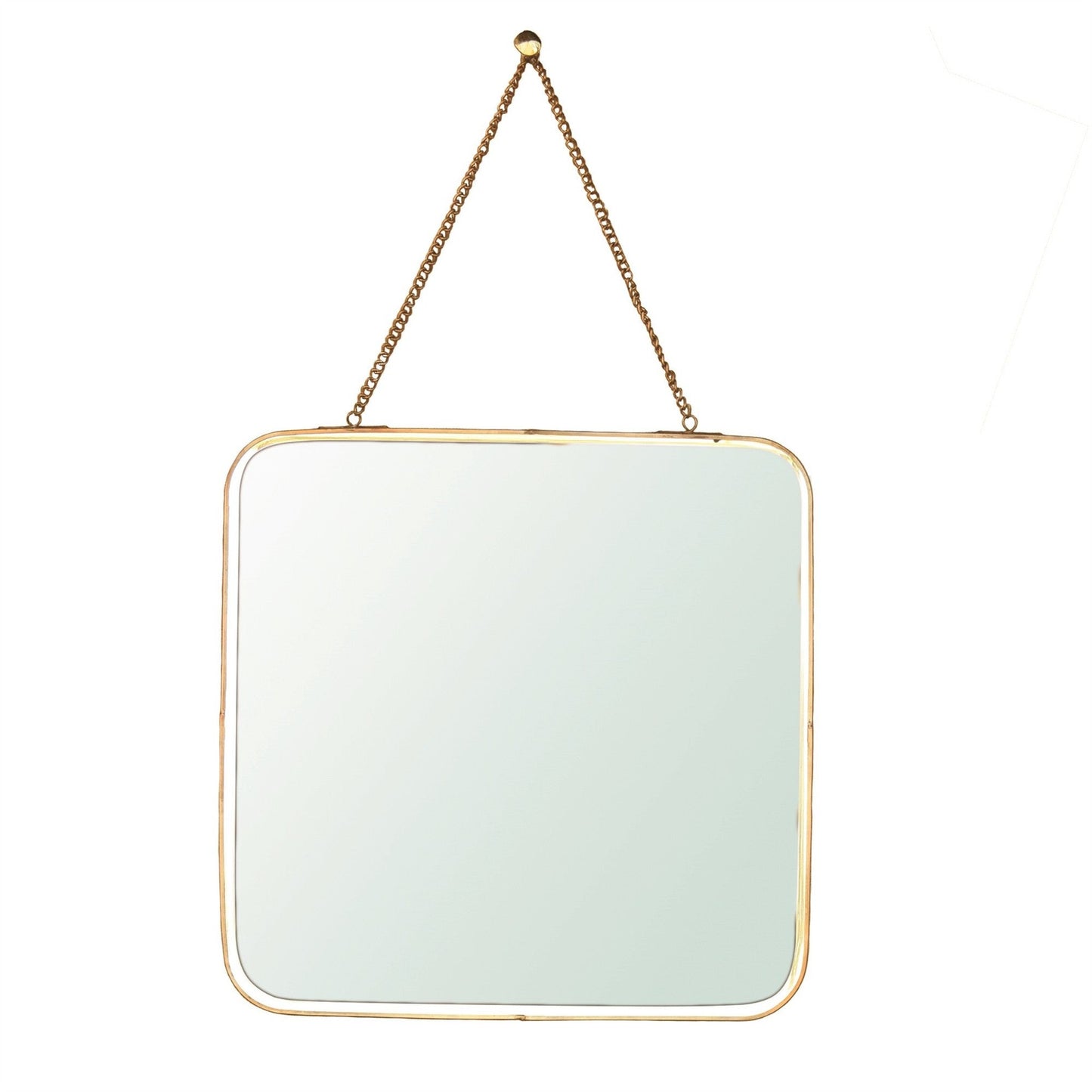 HomeRoots Gold Metal Square Wall Mirror