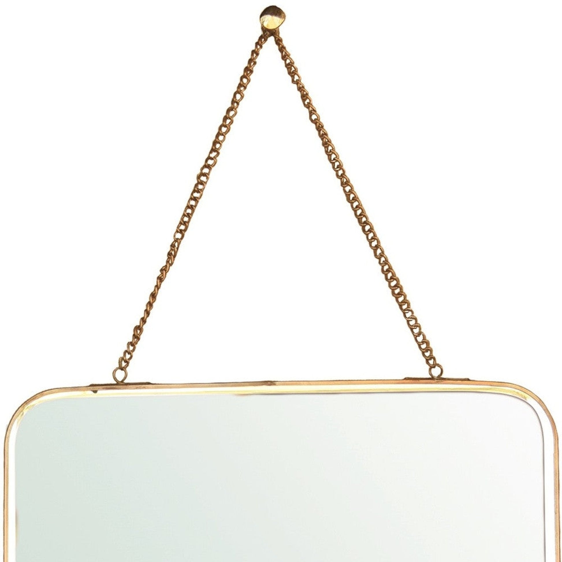 HomeRoots Gold Metal Square Wall Mirror
