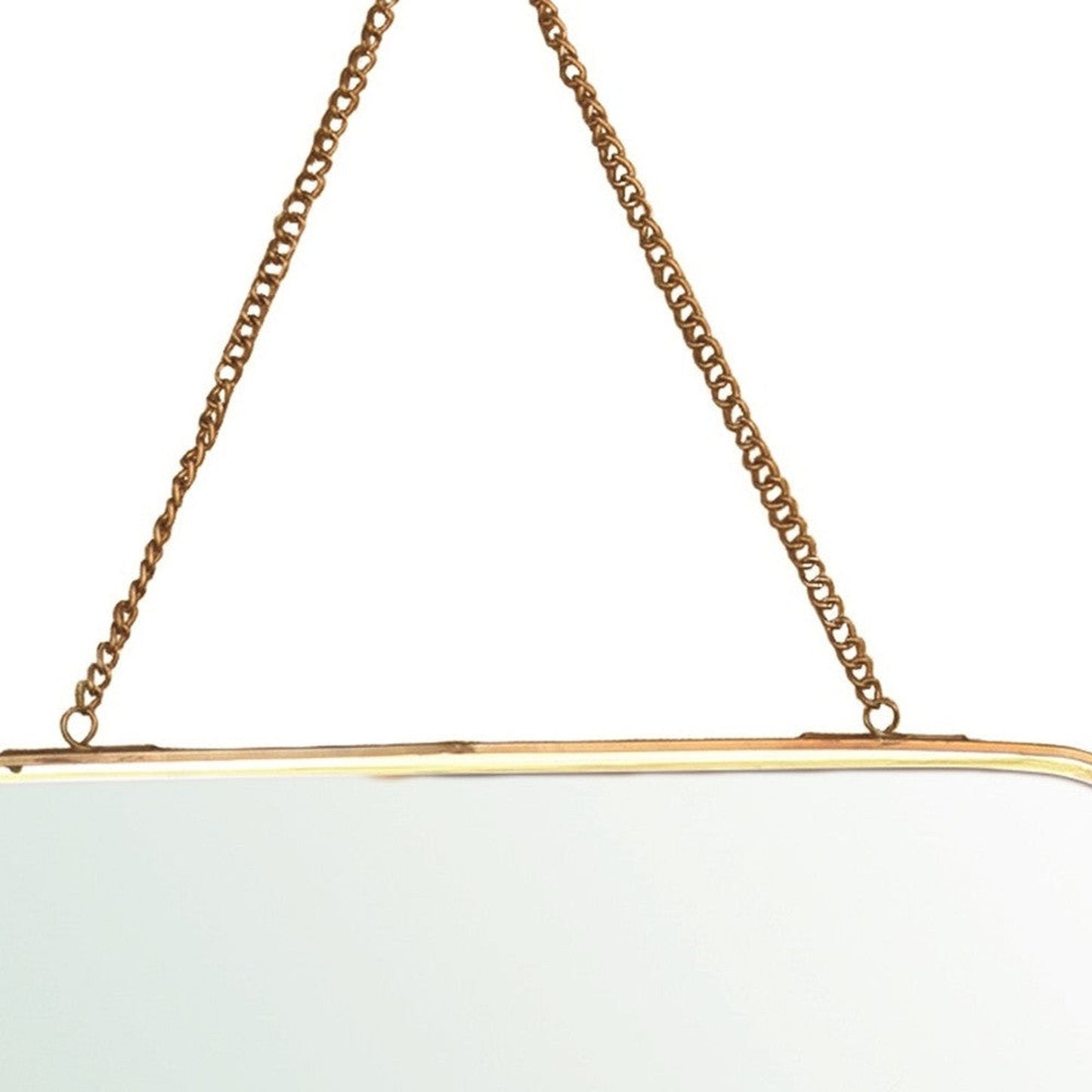 HomeRoots Gold Metal Square Wall Mirror