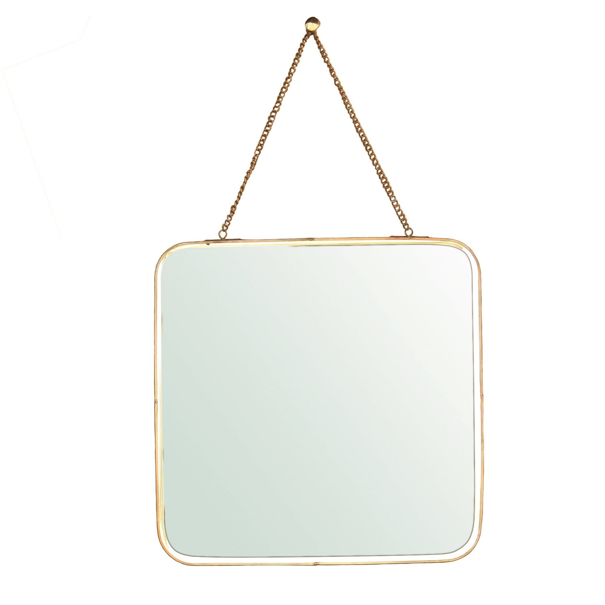 HomeRoots Gold Metal Square Wall Mirror