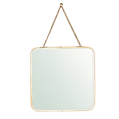 HomeRoots Gold Metal Square Wall Mirror