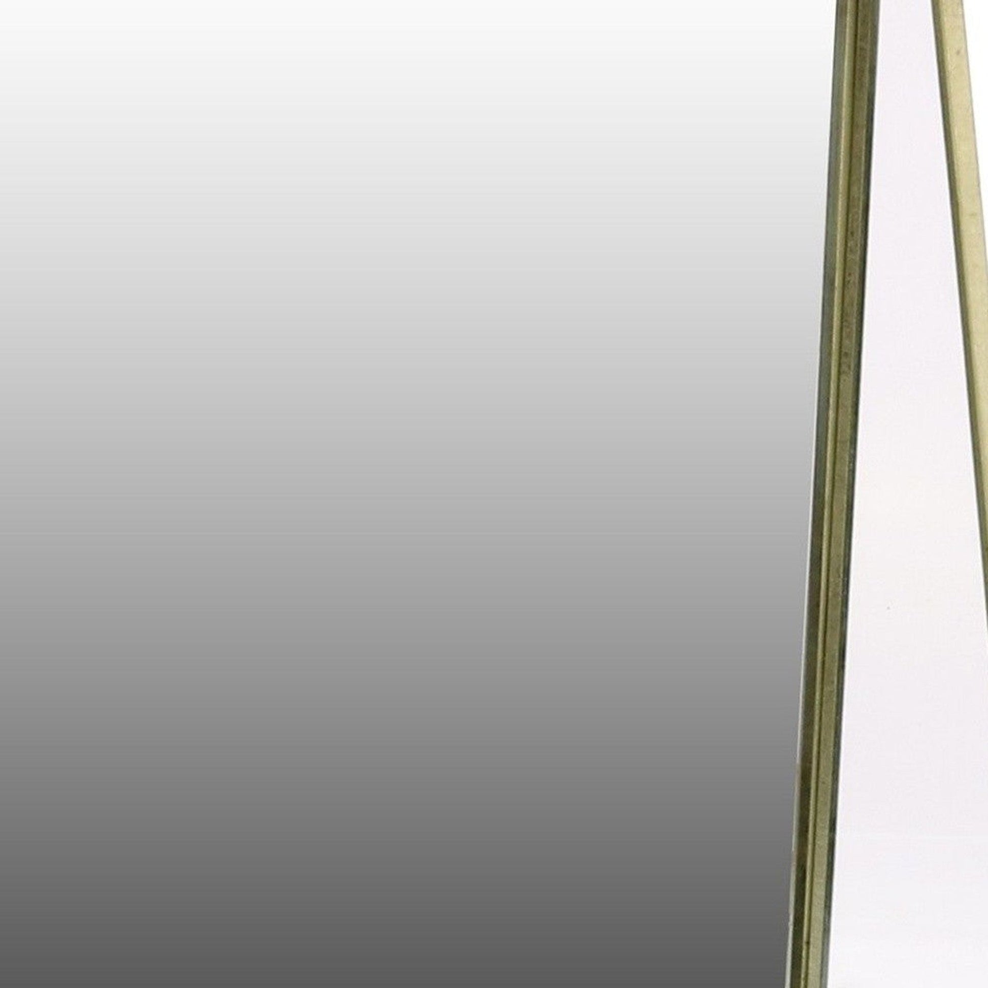 HomeRoots Gold Metal Vanity Mirror with Shelf