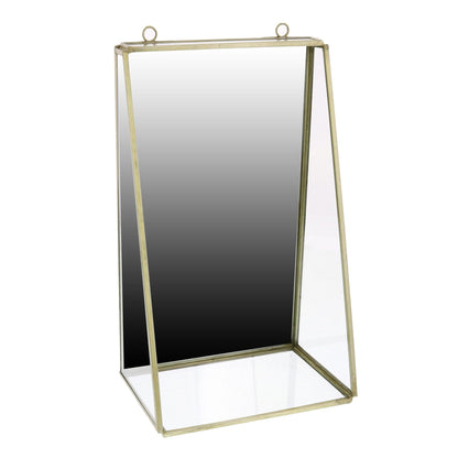 HomeRoots Gold Metal Vanity Mirror with Shelf