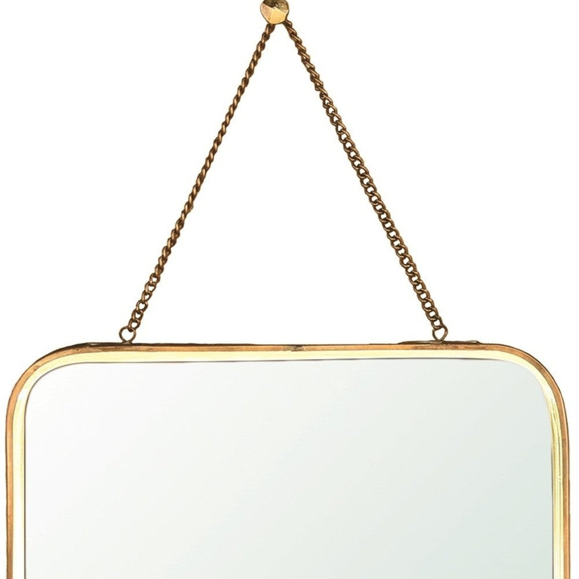 HomeRoots Gold Metal Vertical Wall Mirror