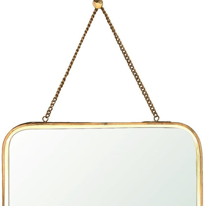 HomeRoots Gold Metal Vertical Wall Mirror