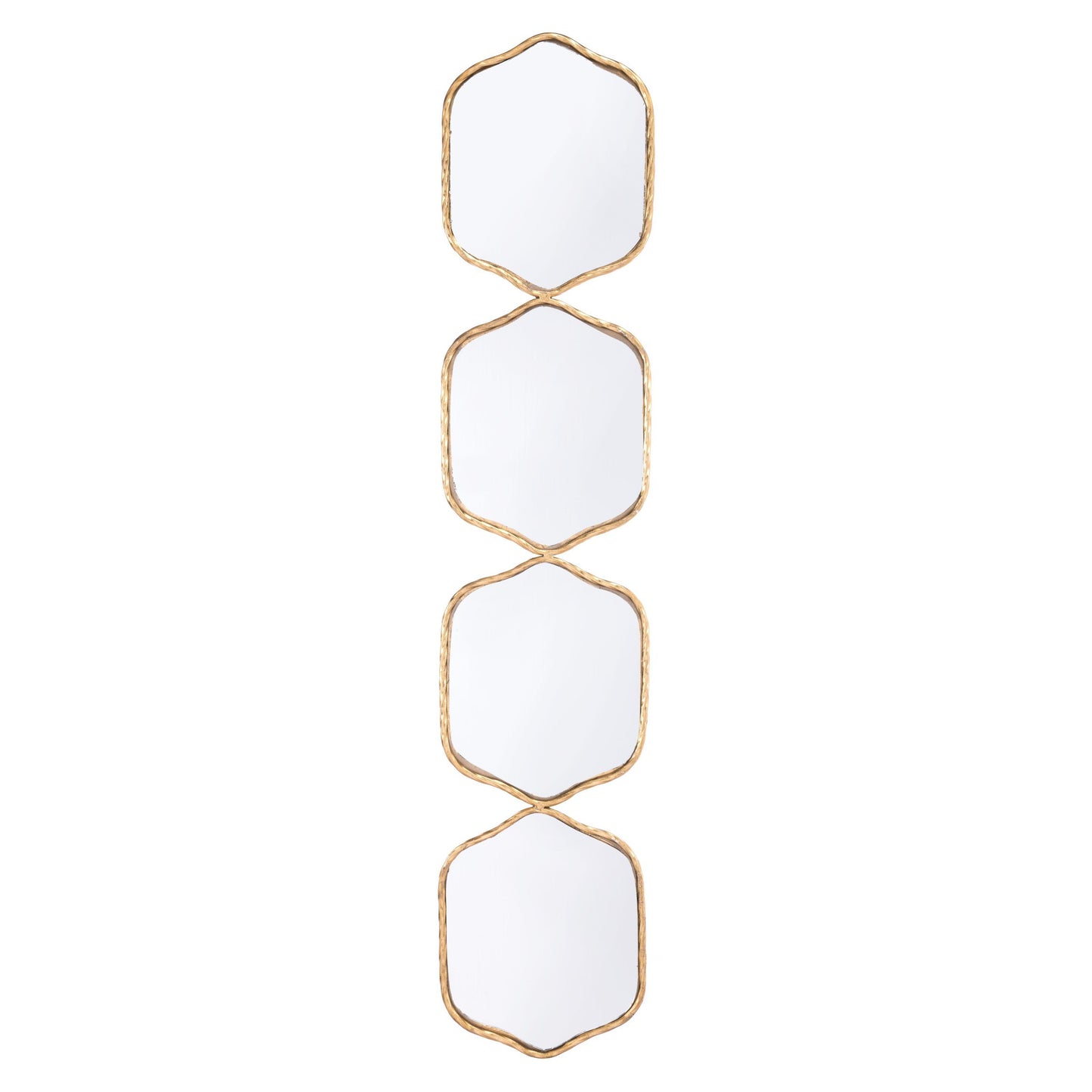 HomeRoots Gold Quad Geo Mirror