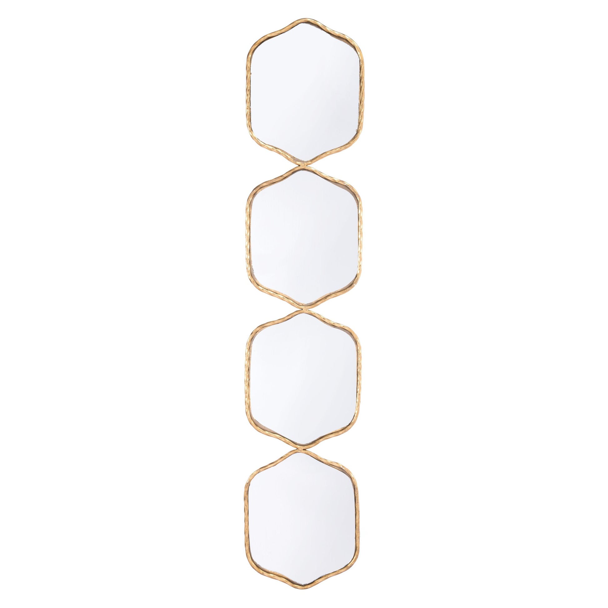 HomeRoots Gold Quad Geo Mirror