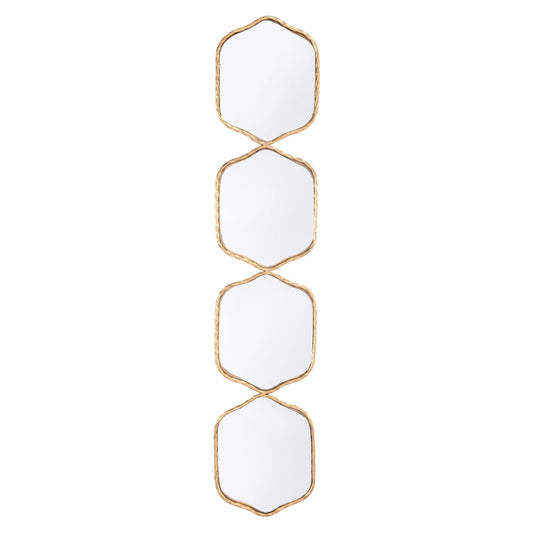 HomeRoots Gold Quad Geo Mirror