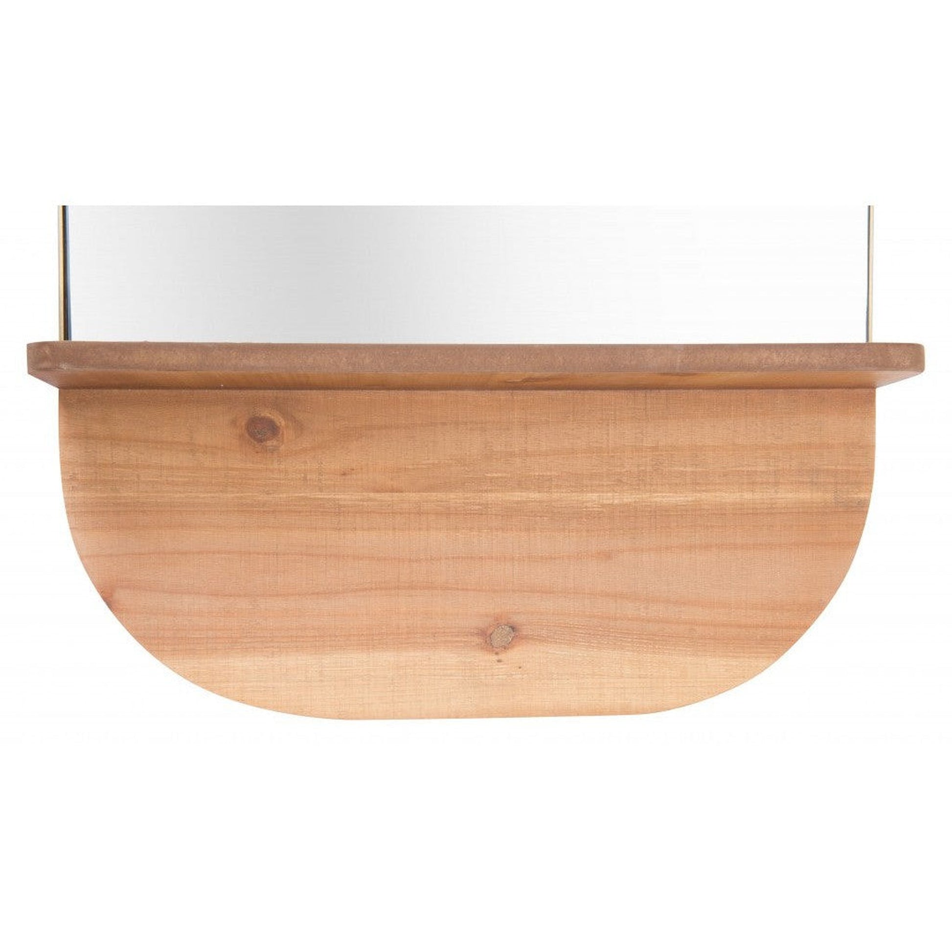 HomeRoots Gold Rectangular Mirror with Shelf