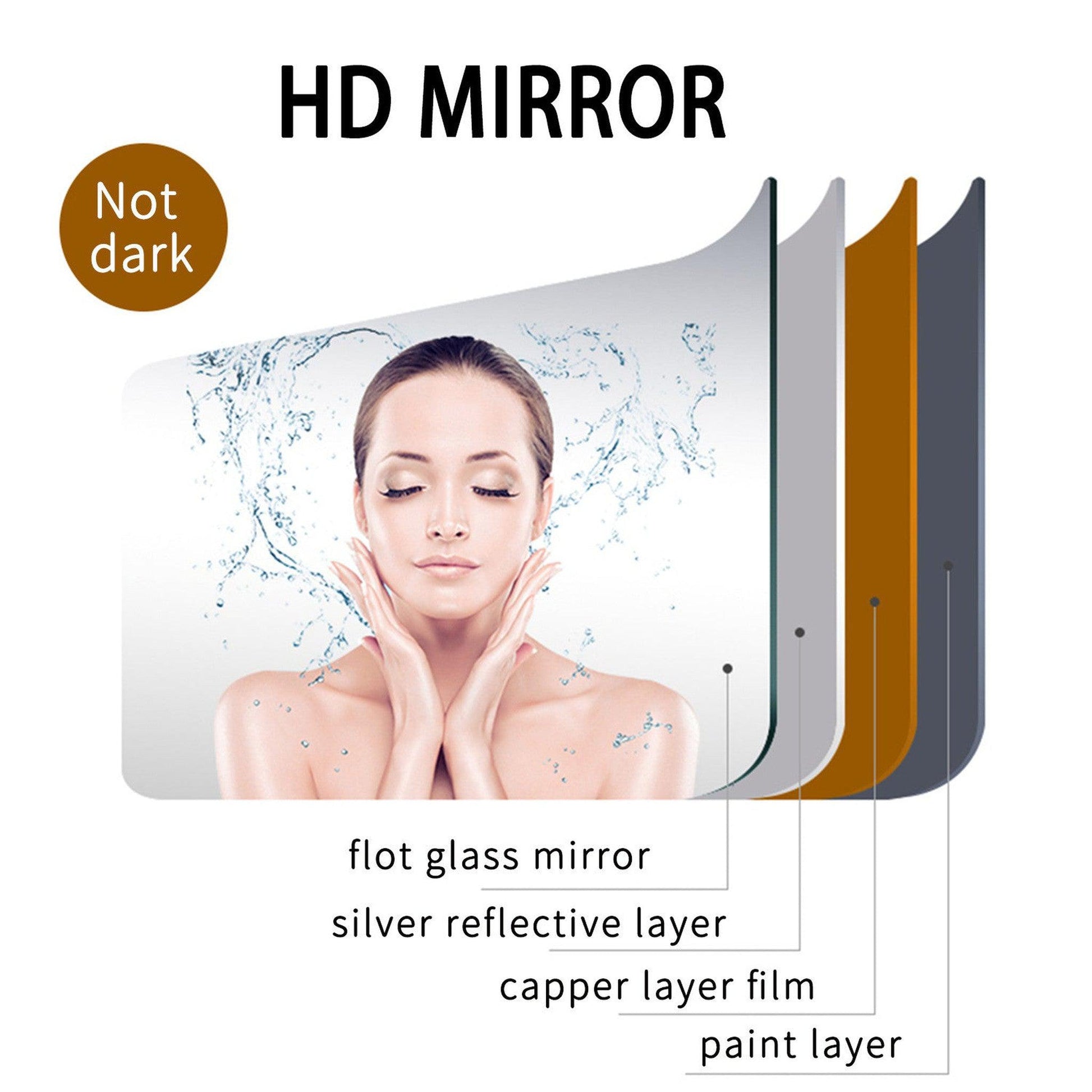 HomeRoots Gold Rectangular Wall Mirror