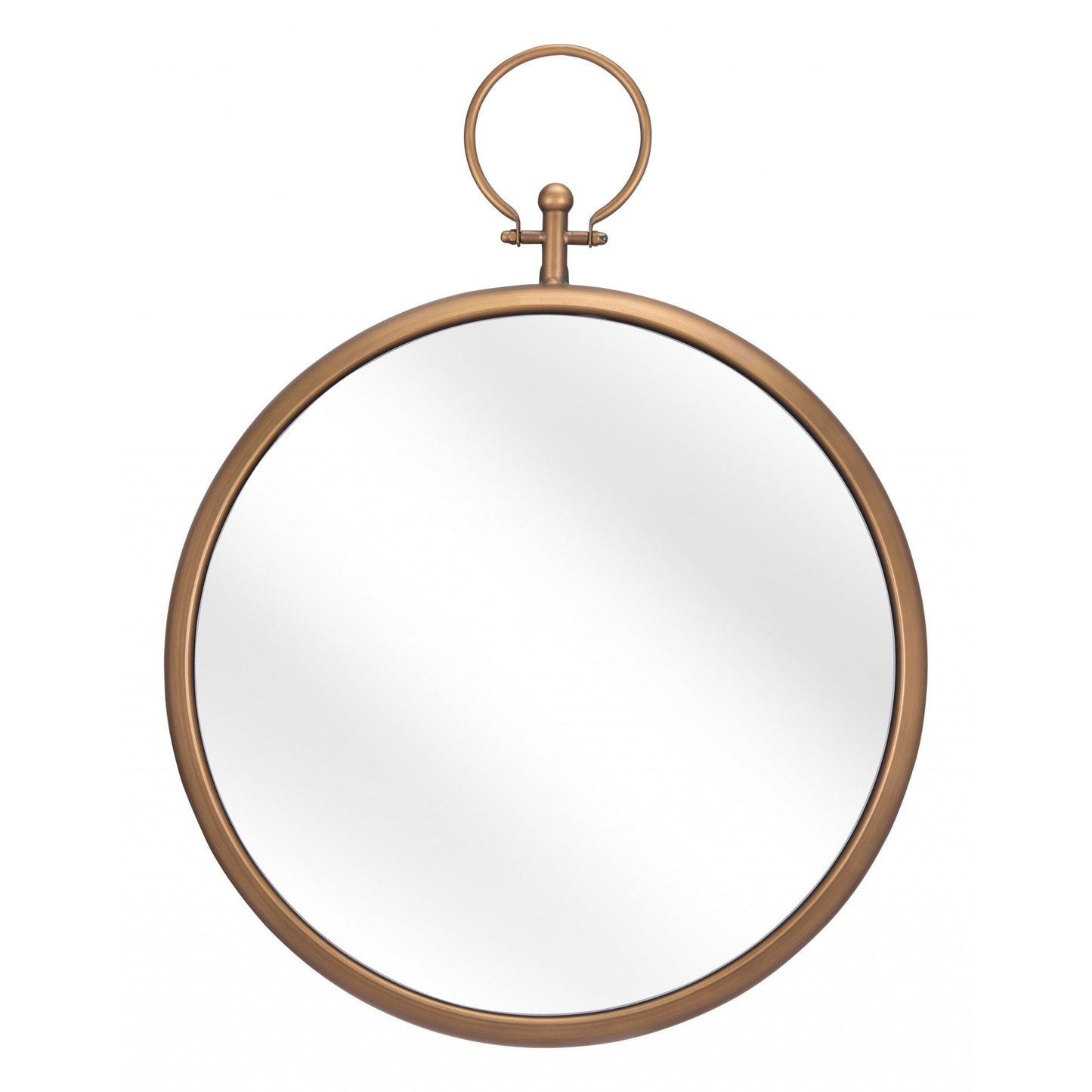 HomeRoots Gold Round Hanging Mirror