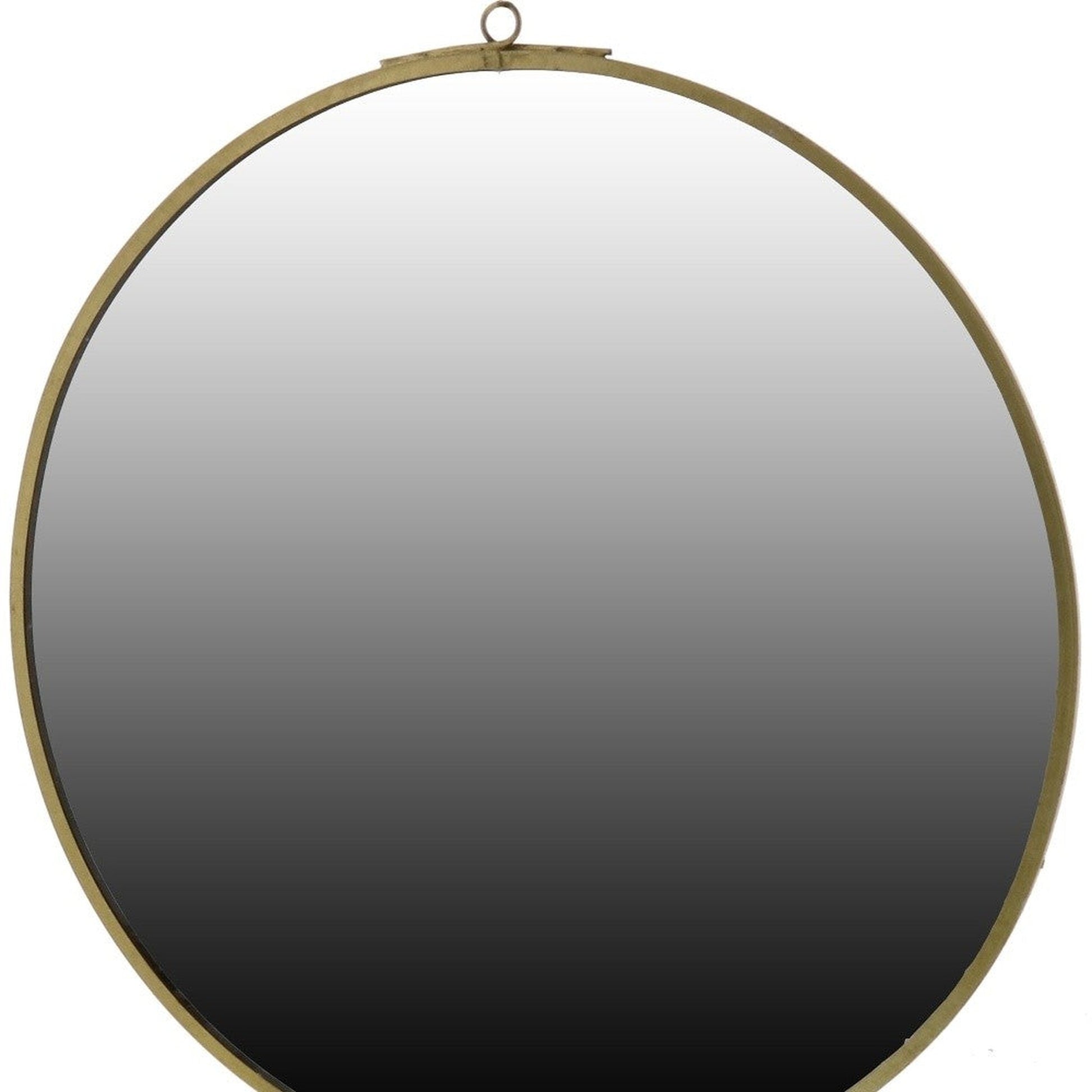 HomeRoots Gold Round Wall Mirror