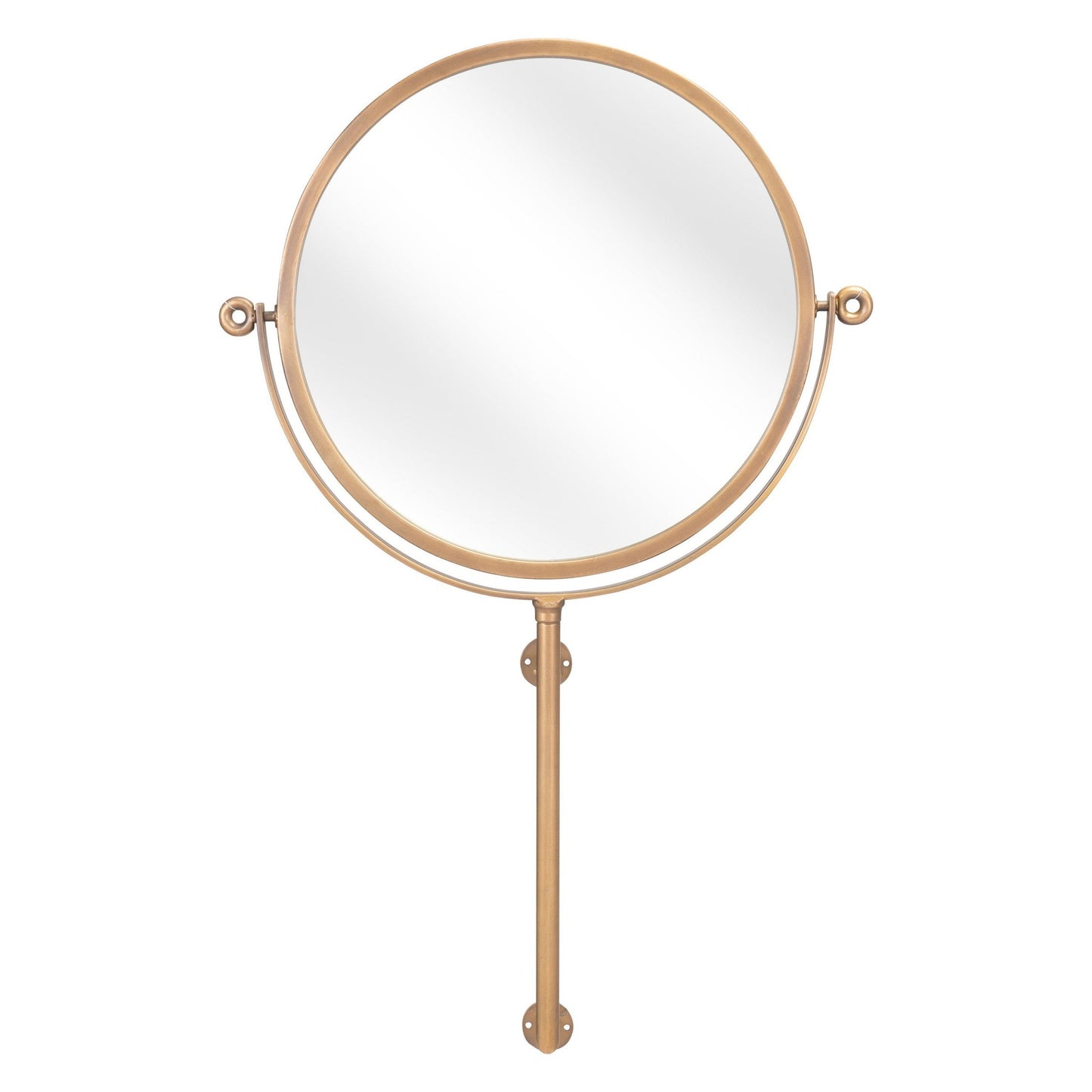 HomeRoots Gold Round Wall Mount Mirror