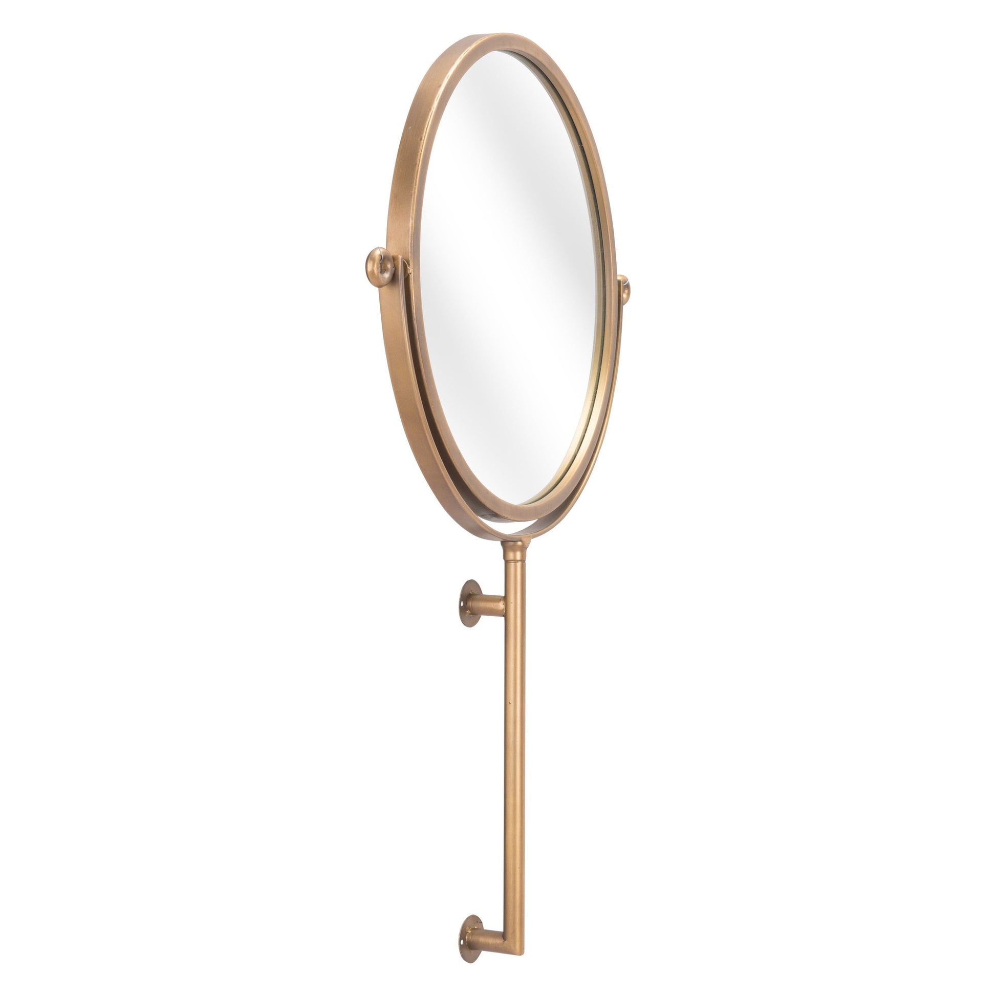 HomeRoots Gold Round Wall Mount Mirror