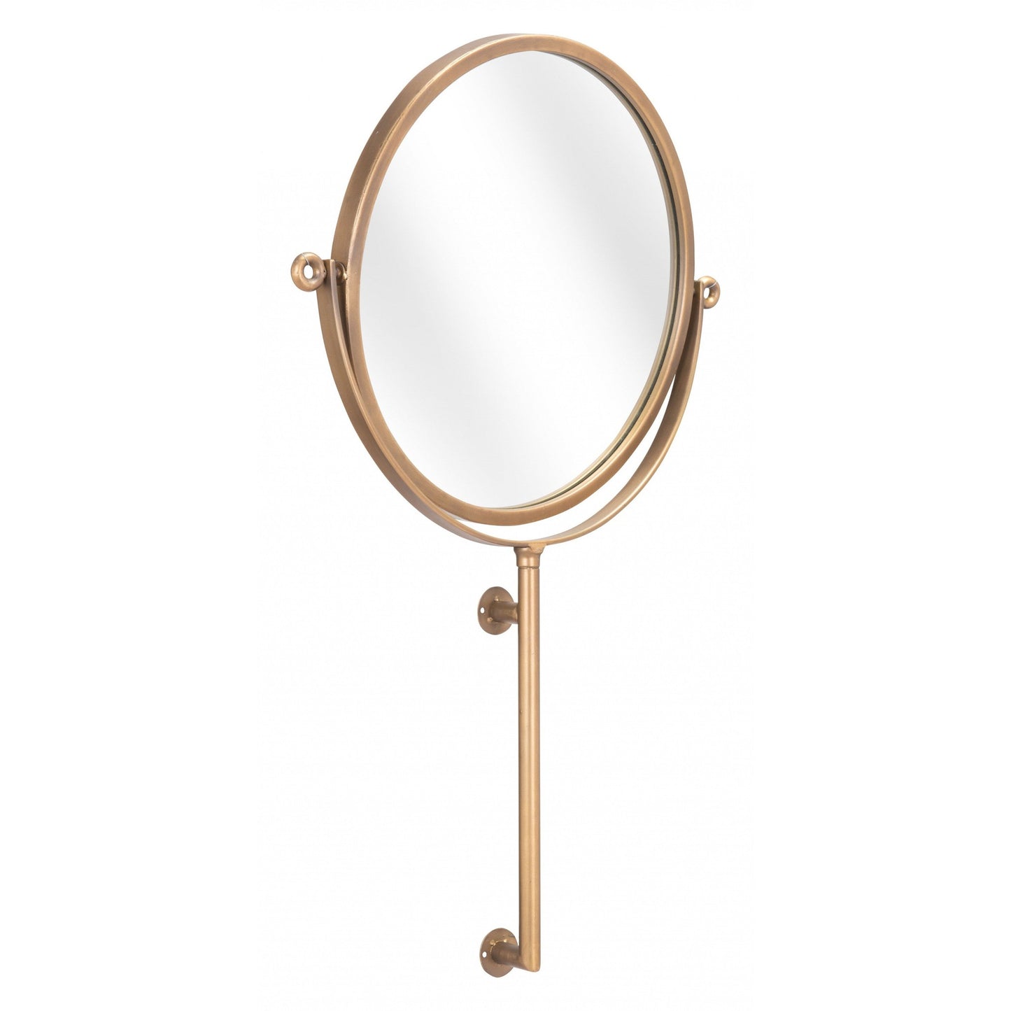 HomeRoots Gold Round Wall Mount Mirror