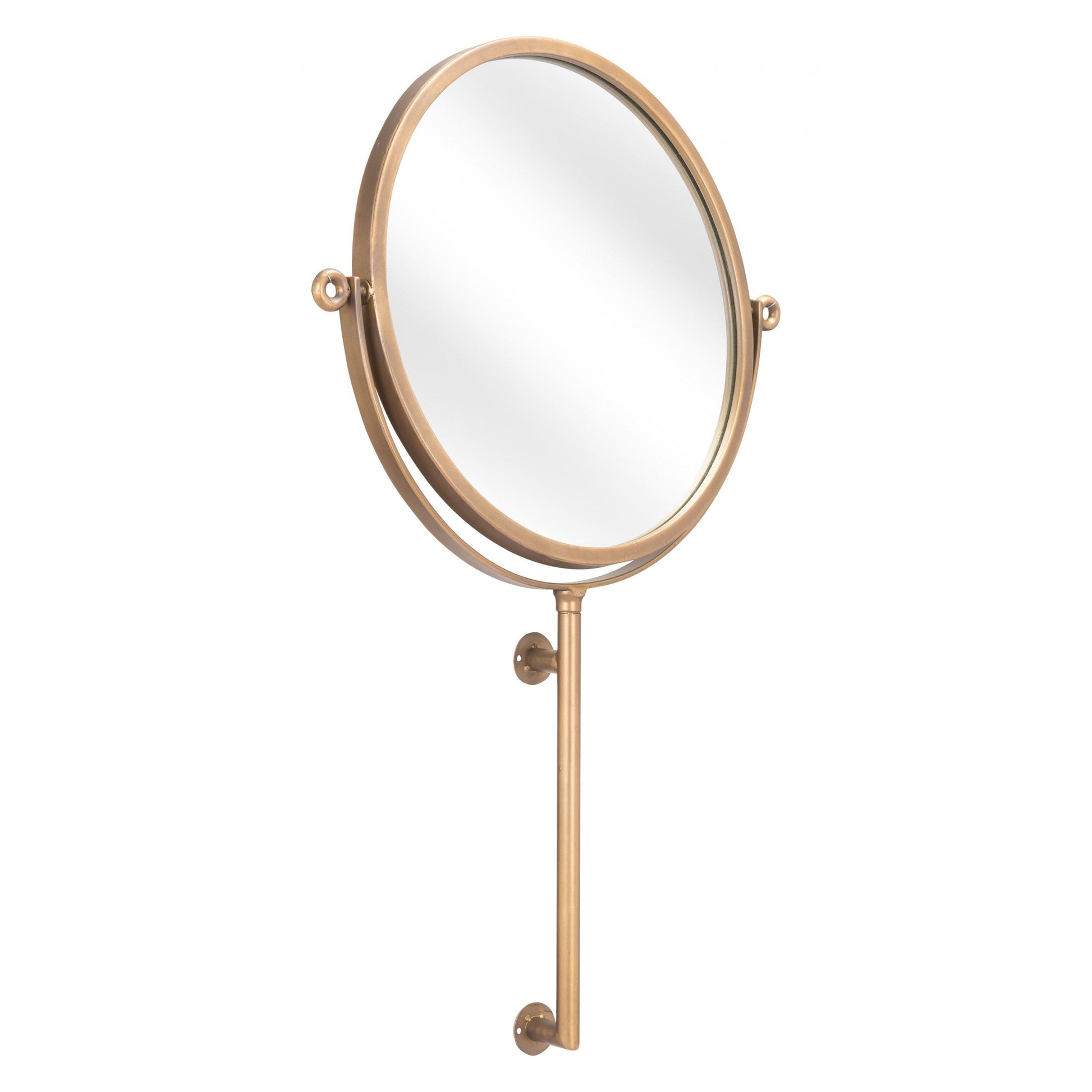 HomeRoots Gold Round Wall Mount Mirror