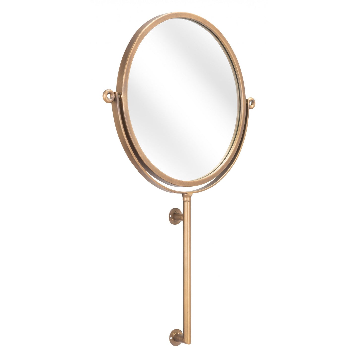 HomeRoots Gold Round Wall Mount Mirror