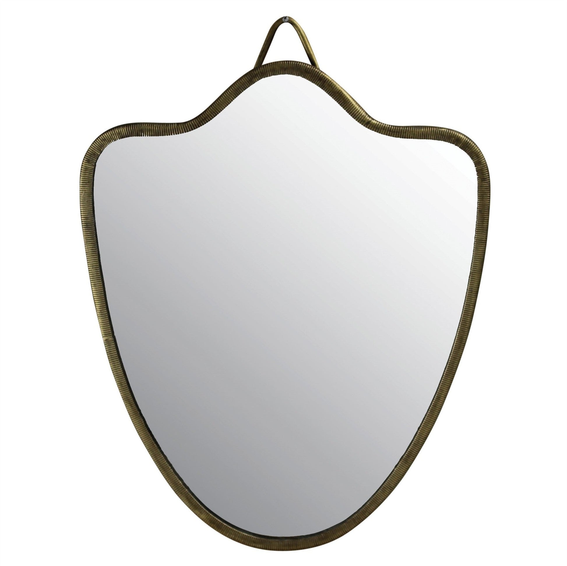 HomeRoots Gold Shield Shaped Wall Mirror