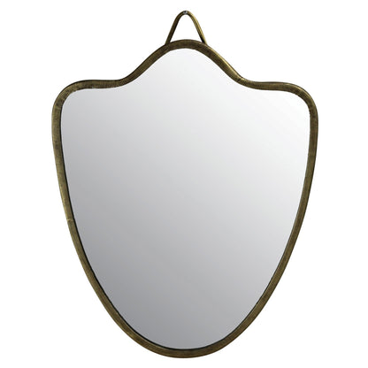 HomeRoots Gold Shield Shaped Wall Mirror