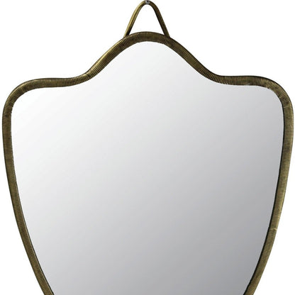 HomeRoots Gold Shield Shaped Wall Mirror