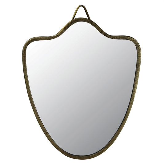 HomeRoots Gold Shield Shaped Wall Mirror