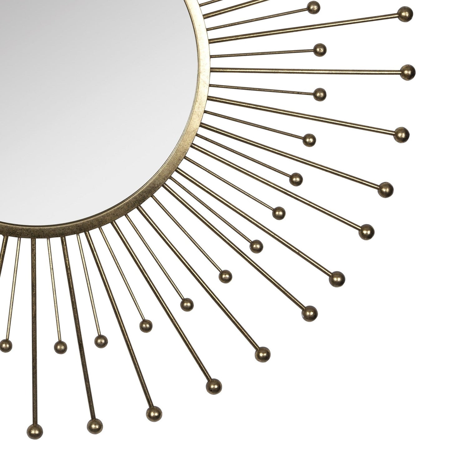 HomeRoots Gold Sunburst Round Wall Mirror