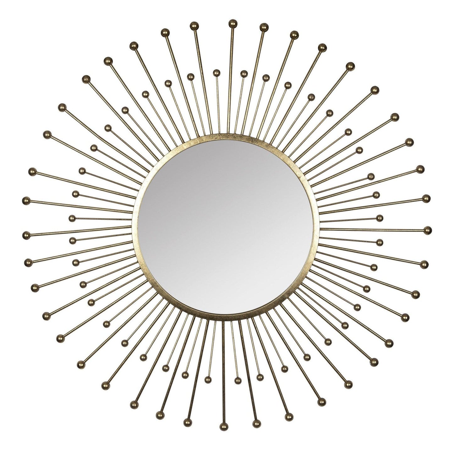 HomeRoots Gold Sunburst Round Wall Mirror