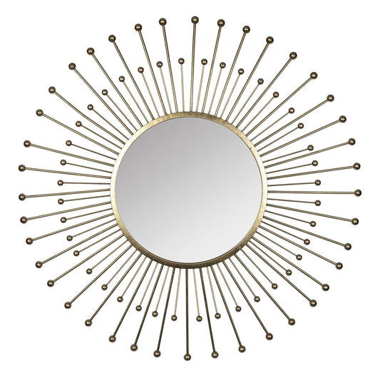 HomeRoots Gold Sunburst Round Wall Mirror