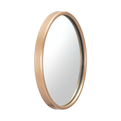 HomeRoots Gold Thick Border Round Mirror