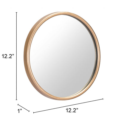 HomeRoots Gold Thick Border Round Mirror