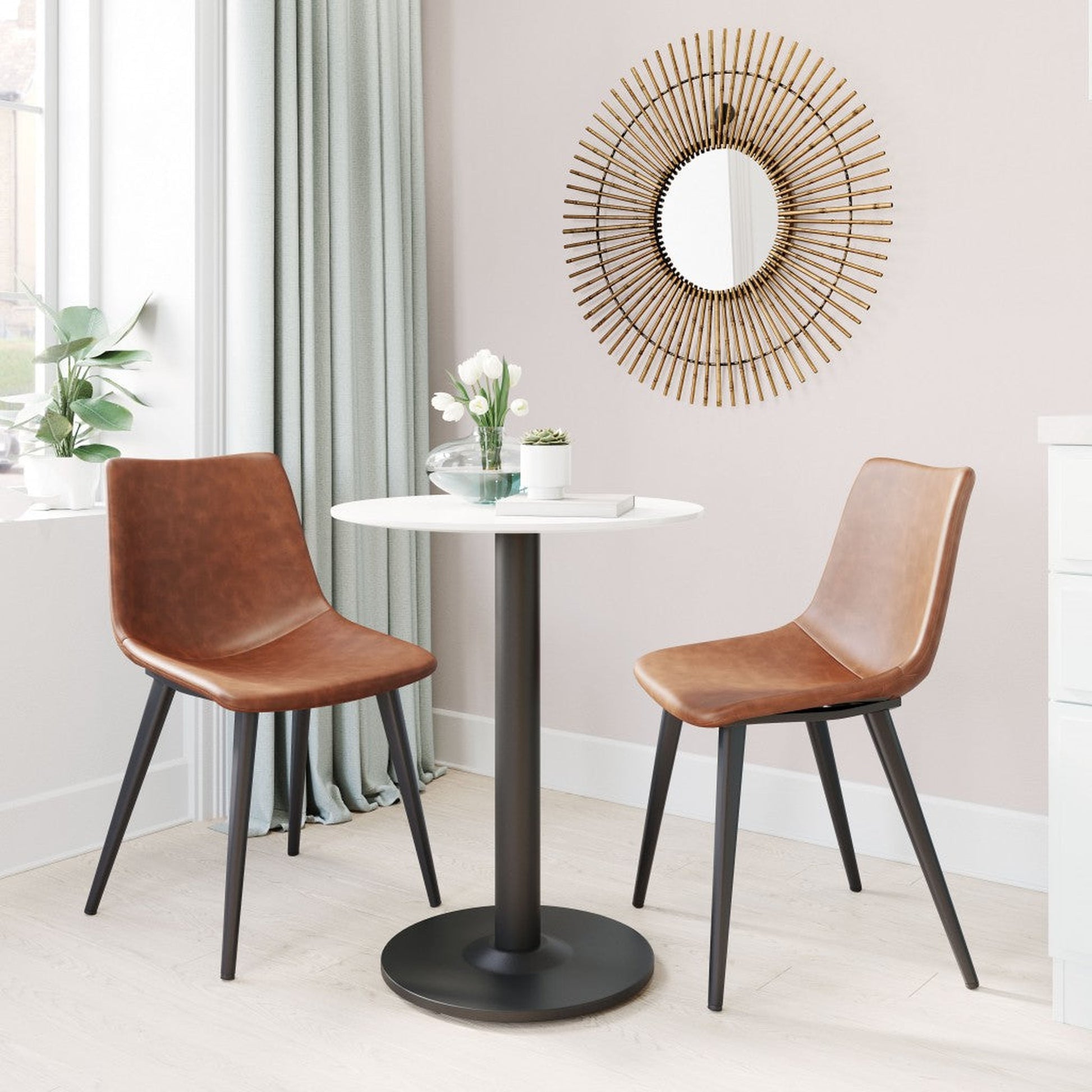 HomeRoots Gold Tribal Round Mirror