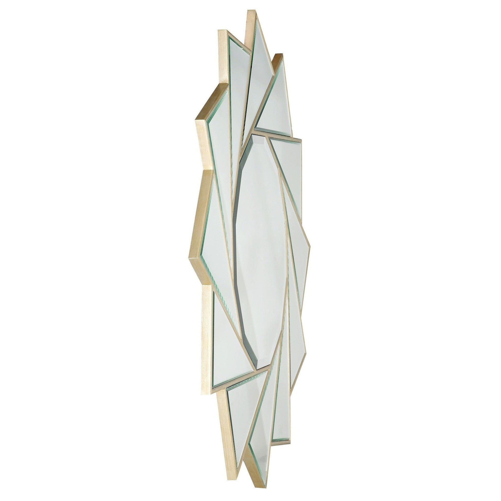 HomeRoots Gold Trimmed Pinwheel Wall Mirror