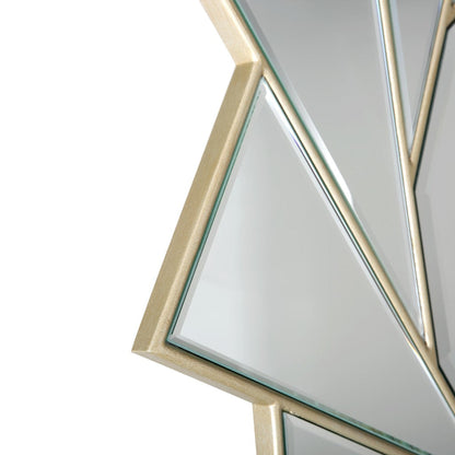 HomeRoots Gold Trimmed Pinwheel Wall Mirror