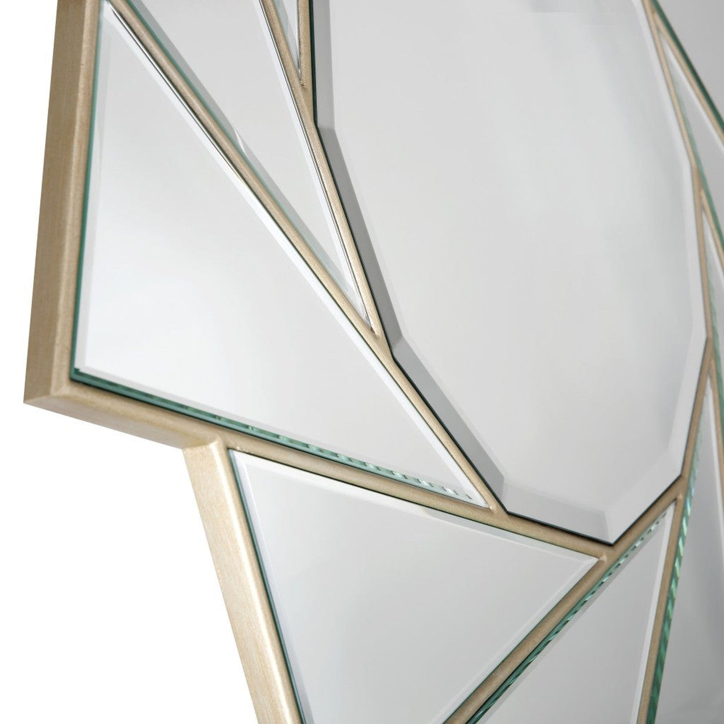 HomeRoots Gold Trimmed Pinwheel Wall Mirror