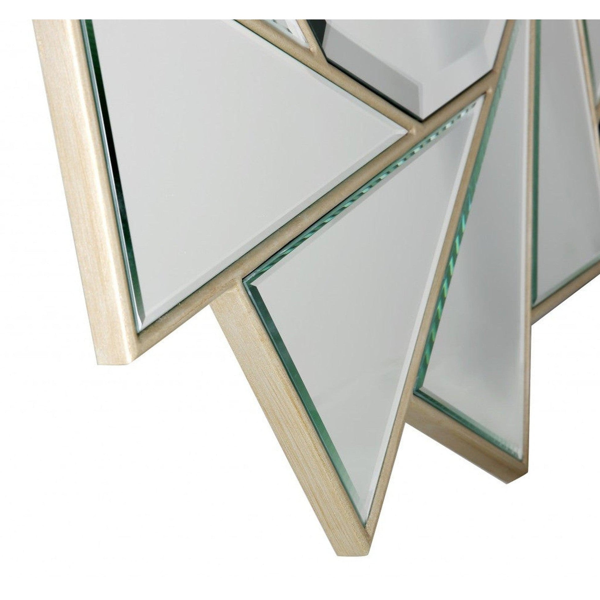 HomeRoots Gold Trimmed Pinwheel Wall Mirror