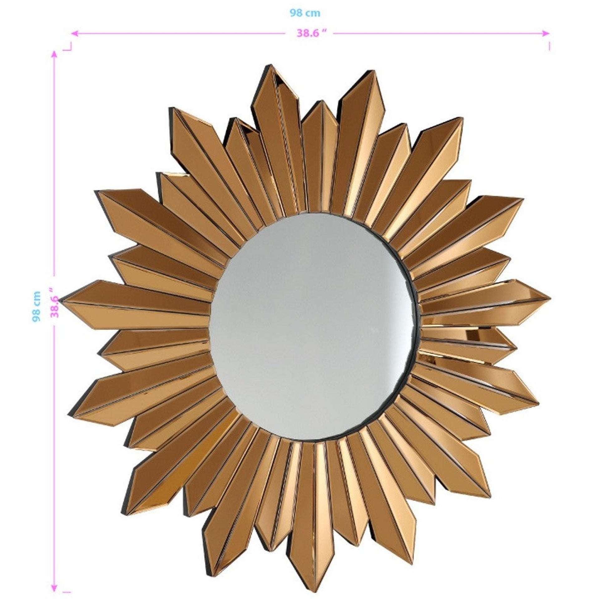 HomeRoots Golden Sun Accent Mirror