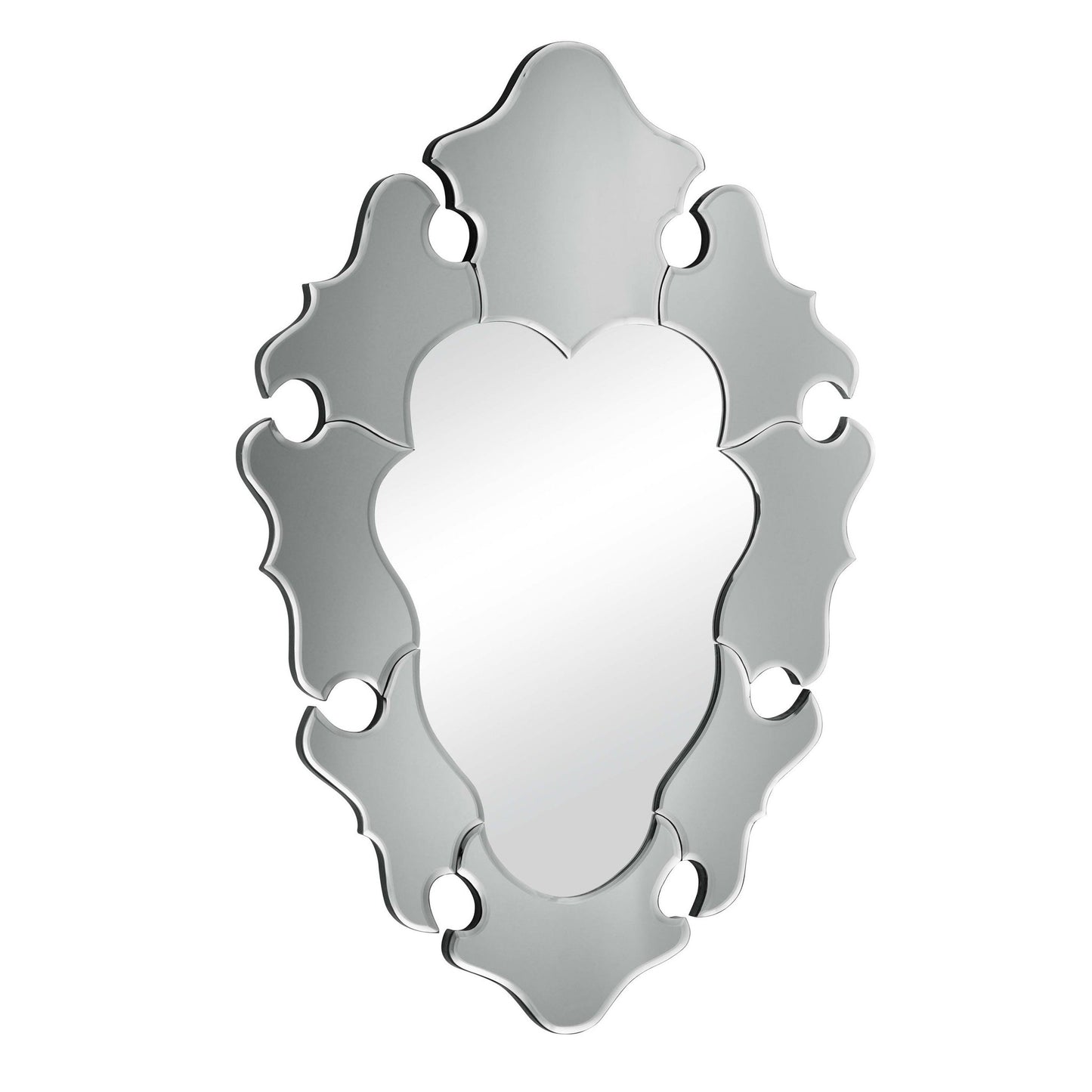 HomeRoots Gray Wonky Waves Wall Mirror