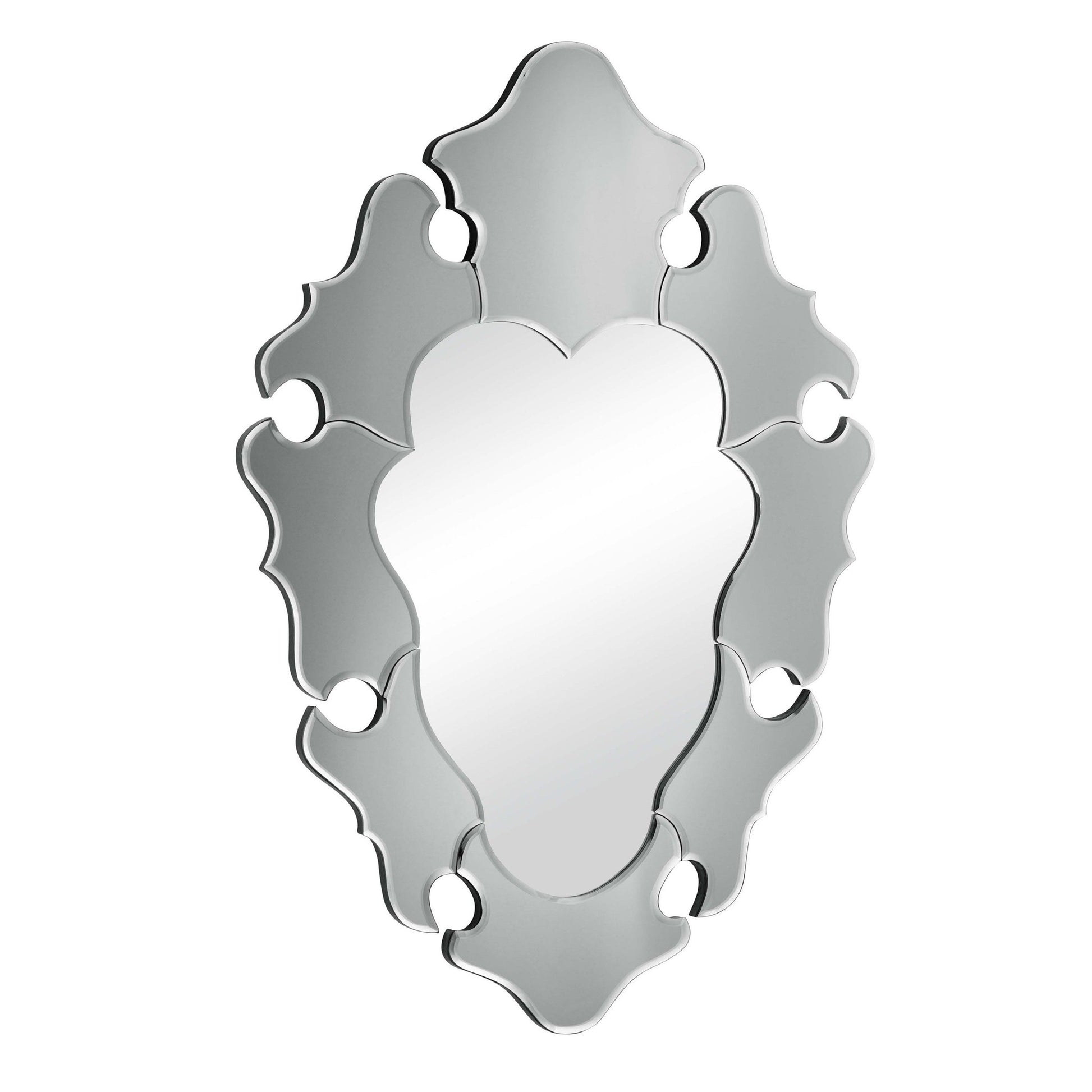 HomeRoots Gray Wonky Waves Wall Mirror