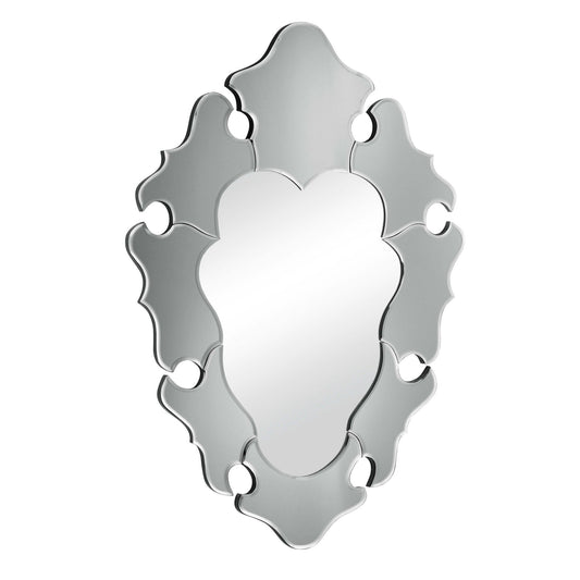 HomeRoots Gray Wonky Waves Wall Mirror