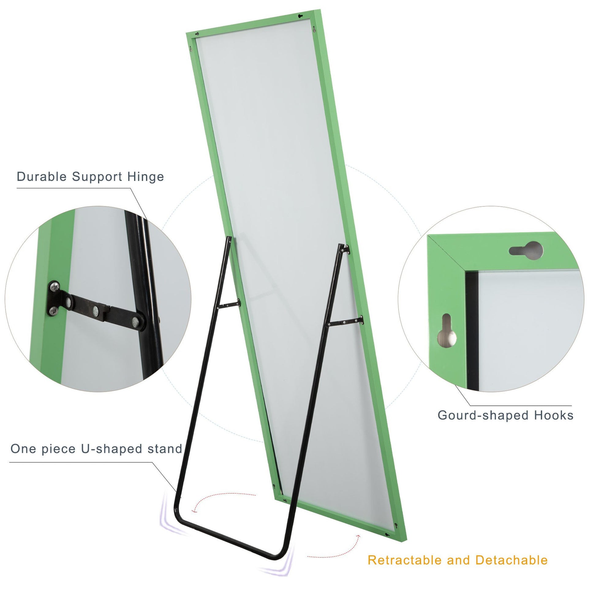 HomeRoots Green Framed Wall Mirror