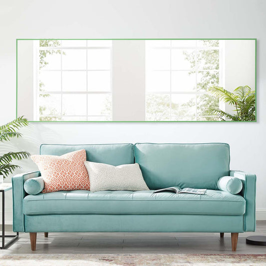 HomeRoots Green Framed Wall Mirror