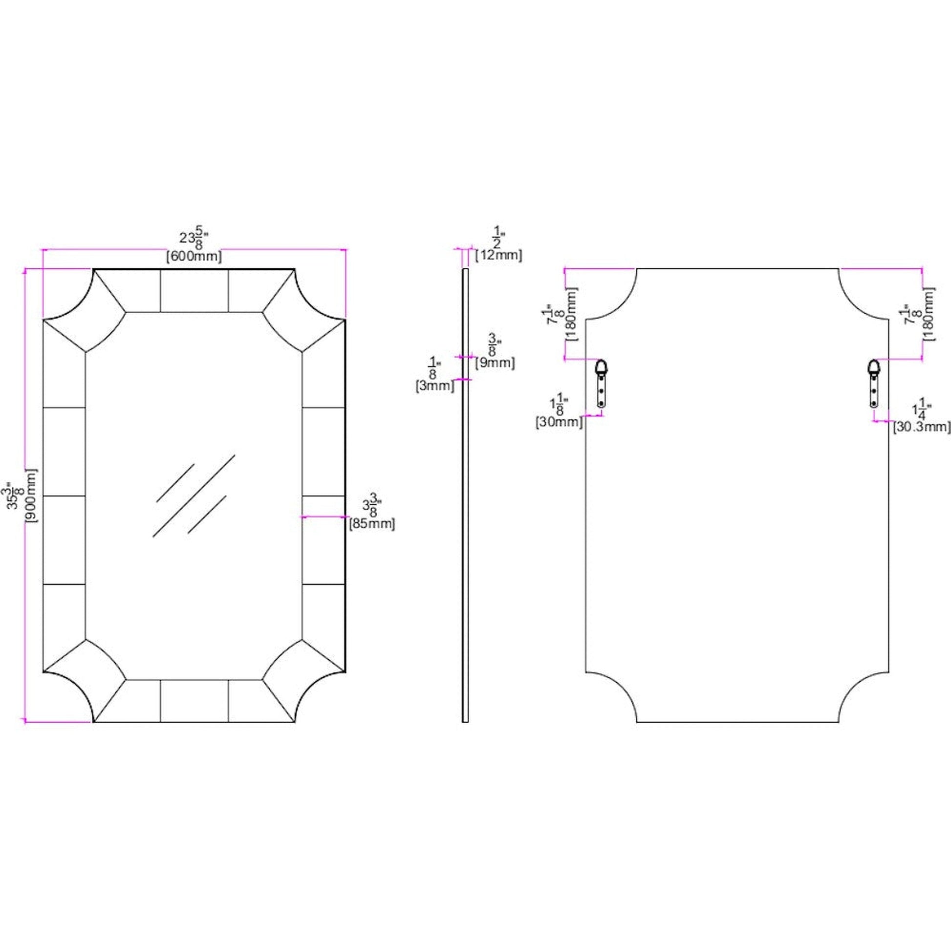 HomeRoots Grey Antiqued Framed Mirror