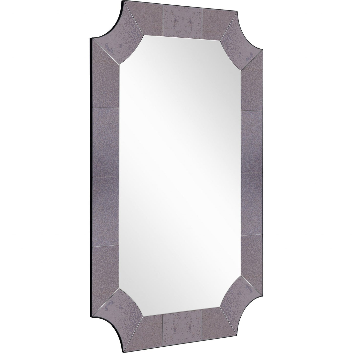 HomeRoots Grey Antiqued Framed Mirror