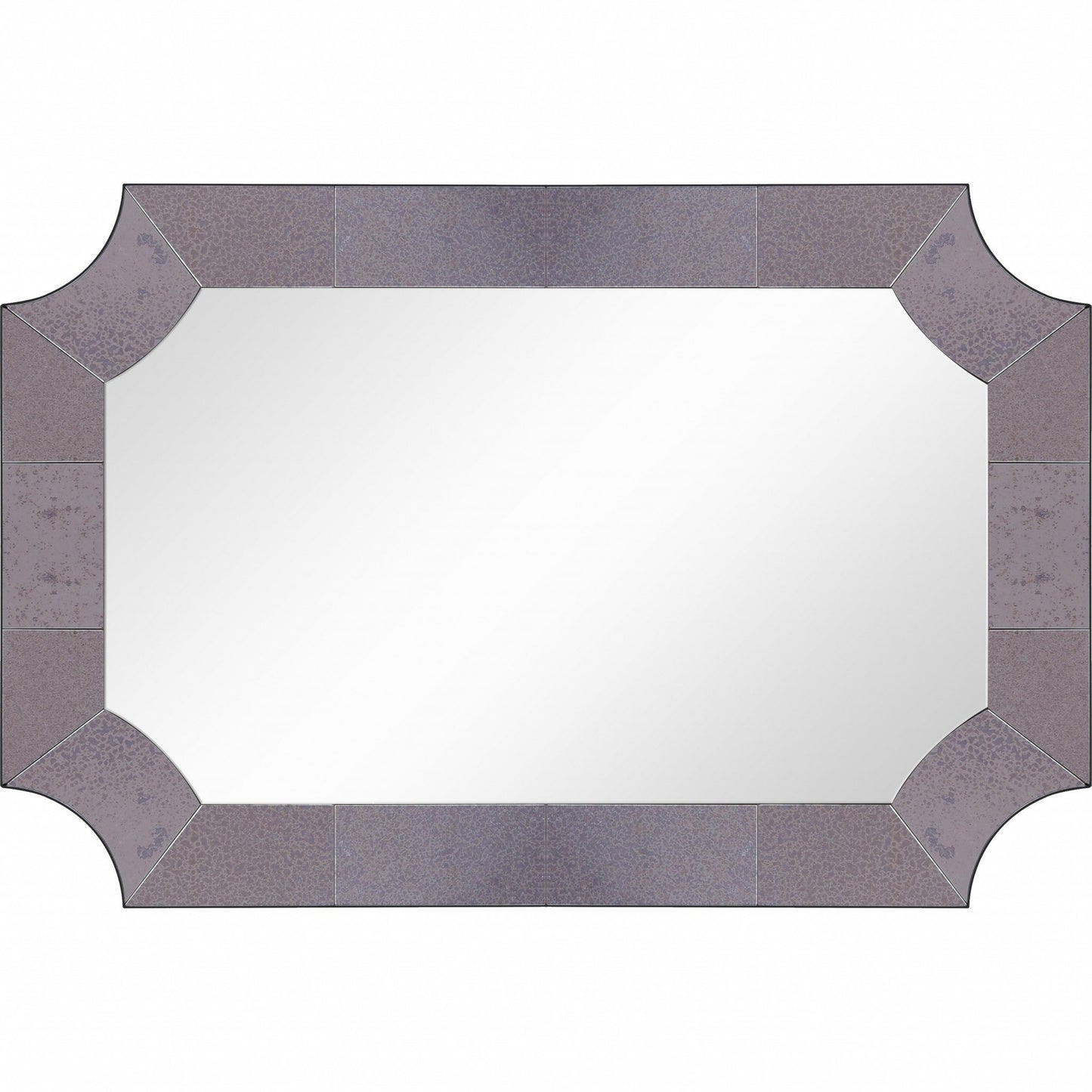 HomeRoots Grey Antiqued Framed Mirror